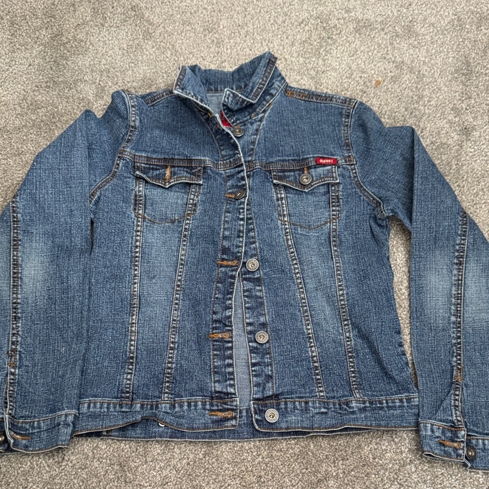 Guess Blue Denim Fabric with Red Label